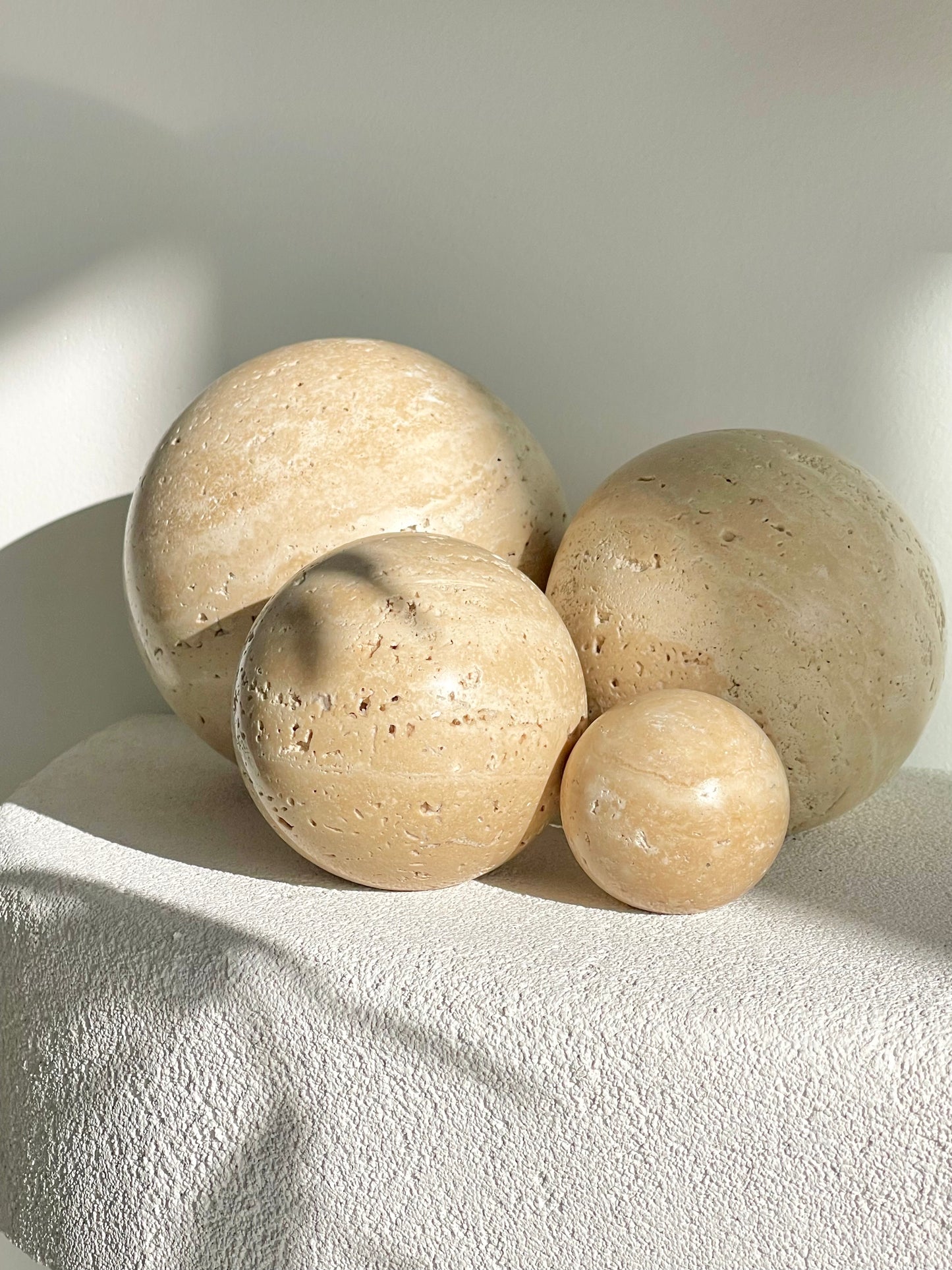 Travertine Sphere - Single