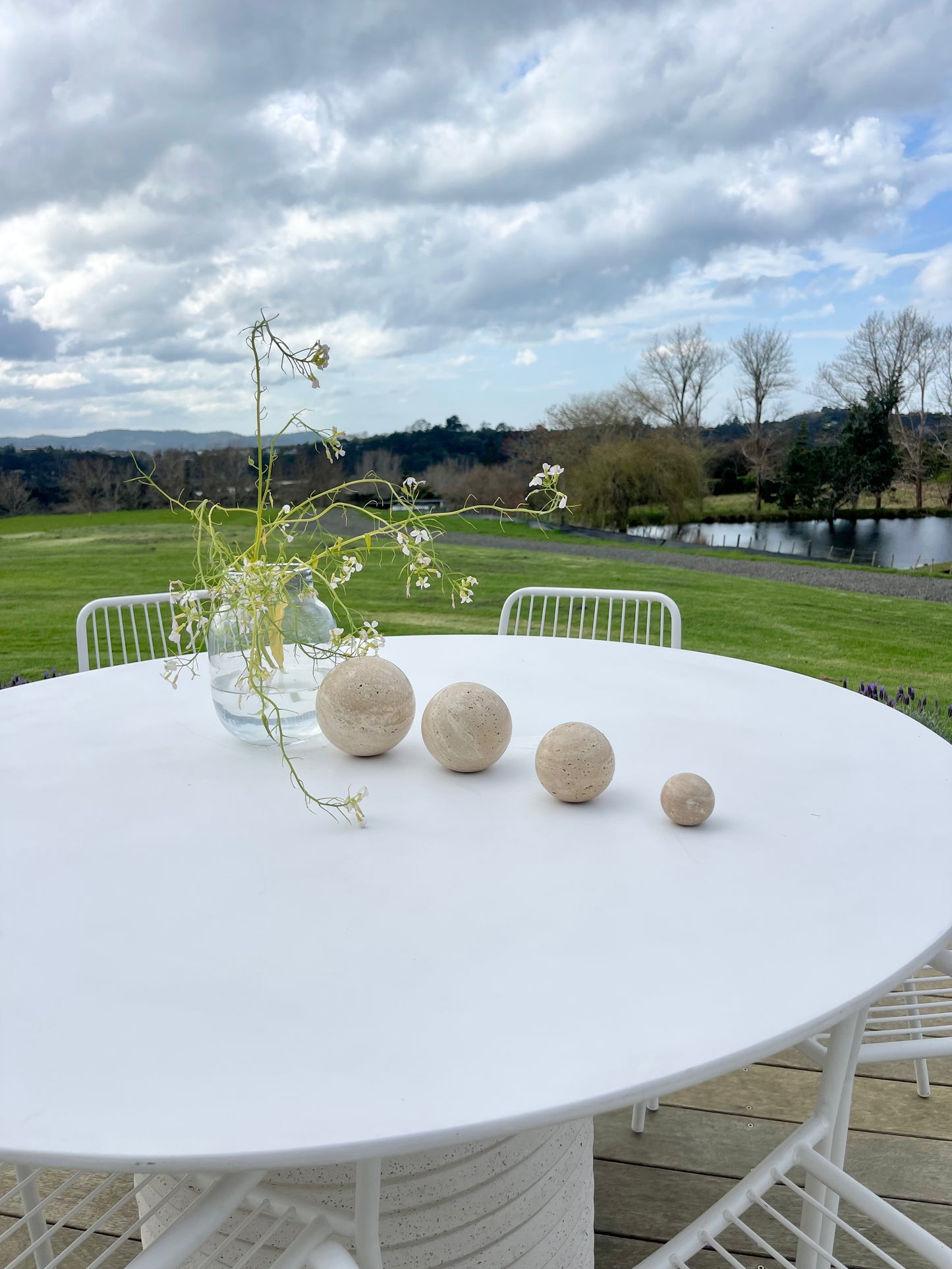 Travertine Sphere - Set