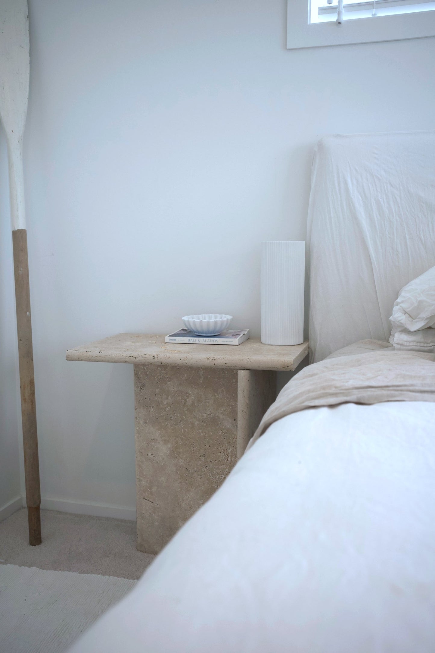 Bella Travertine Side Table - Pair