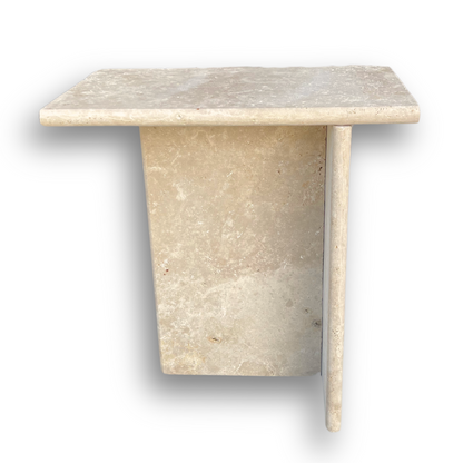 Bella Travertine Side Table - Single