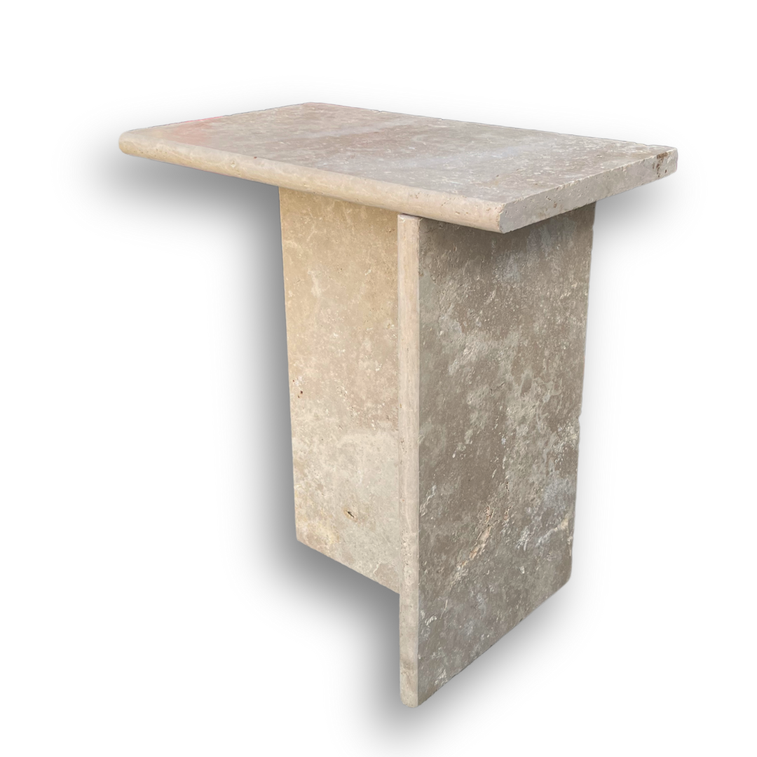 Bella Travertine Side Table - Pair