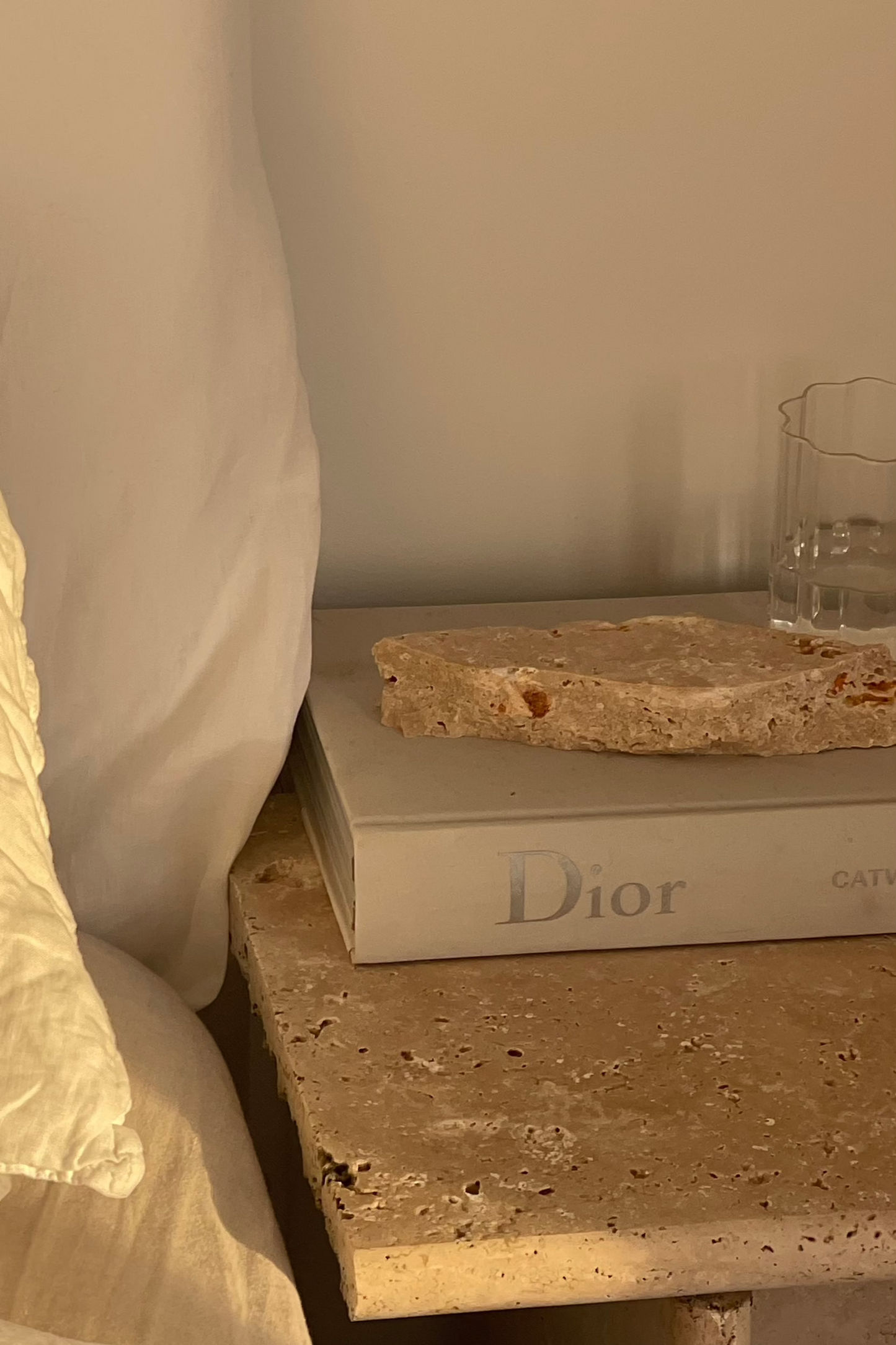 Bella Travertine Side Table - Pair