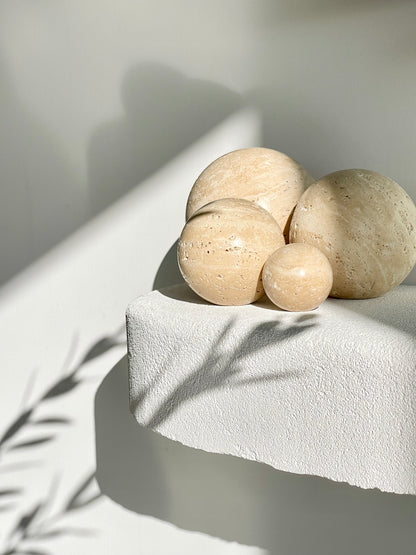 Travertine Sphere - Single