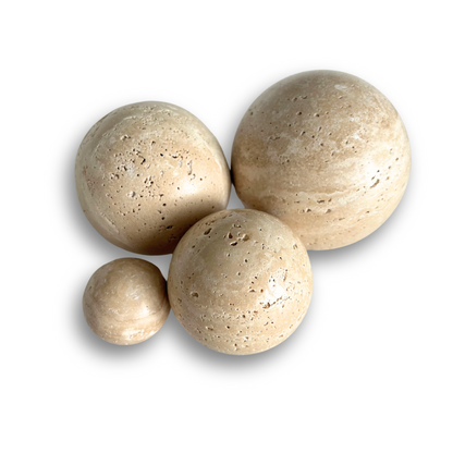 Travertine Sphere - Set