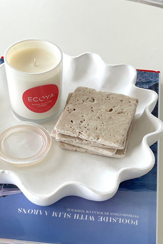La Costa Travertine Coasters