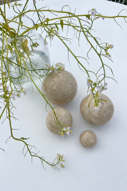Travertine Sphere - Set